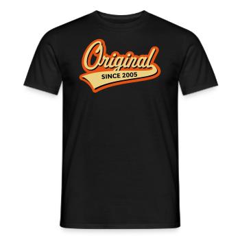 Original Since 2005 (Year Of Birth, Birthday / 3C) - Men's T-Shirt - black - Front - AI Model Male 178 light (178cm)