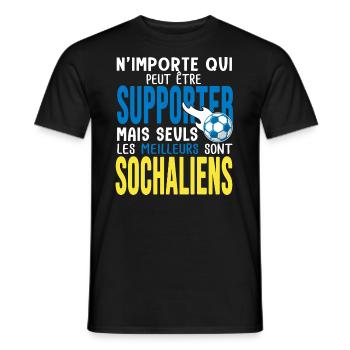 sochaux foot Humour football club Sochaux - T-shirt homme - noir - Devant - AI Model Male 178 light (178cm)