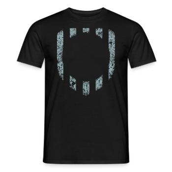 Forme de crête de cadre - fond Vintage avec trou - T-shirt homme - noir - Devant - AI Model Male 178 light (178cm)