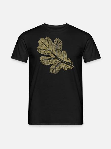 Eichenblatt - Blatt/ Eiche - Natur - Männer T-Shirt - Schwarz