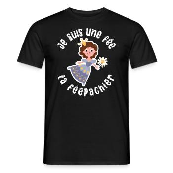 I'm a Fairy the Fairy Pachier Fairy - Funny Humor - Men's T-Shirt - black - Front - AI Model Male 178 light (178cm)