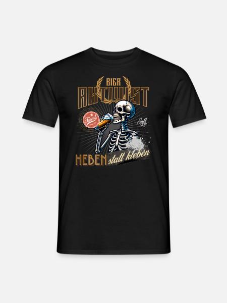 Bier Aktivist - Männer T-Shirt - Schwarz