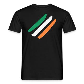 Irland / Irlandflagge - Diagonal - Stylish - Männer T-Shirt - Schwarz - Vorne - AI Model Male 178 light (178cm)