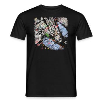 Dekoration - Abstrakte Kunst - HIntergrund - Männer T-Shirt - Schwarz - Vorne - AI Model Male 178 light (178cm)