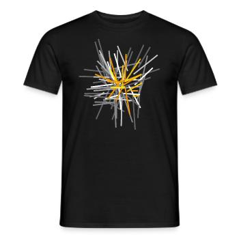 Abstract - Men's T-Shirt - black - Front - AI Model Male 178 light (178cm)
