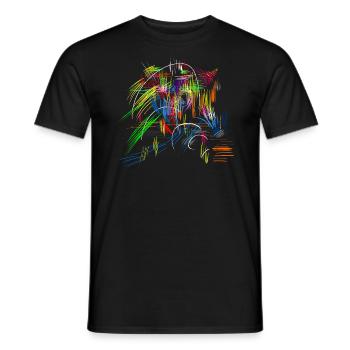 abstrakt - Männer T-Shirt - Schwarz - Vorne - AI Model Male 178 light (178cm)