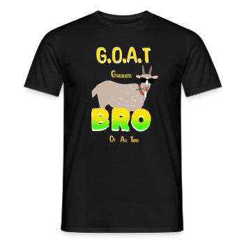 GOAT Bro - Männer T-Shirt - Schwarz - Vorne - AI Model Male 178 light (178cm)