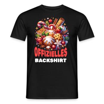 Offizielles Backshirt Weihnachten - Männer T-Shirt - Schwarz - Vorne - AI Model Male 178 light (178cm)
