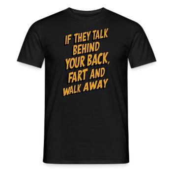Reden hinter deinem Rücken Furz Lustiger Sarkastischer Humor - Männer T-Shirt - Schwarz - Vorne - AI Model Male 178 light (178cm)