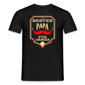 Bester Papa Auszeichnung Für Immer - Männer T-Shirt - Schwarz - Vorne - AI Model Male 178 light (178cm)