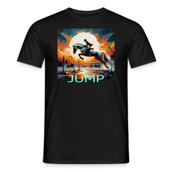 Horse - Männer T-Shirt - Schwarz - Vorne - AI Model Male 178 light (178cm)
