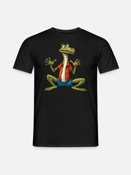 Lizard Yogi - Men's T-Shirt - black