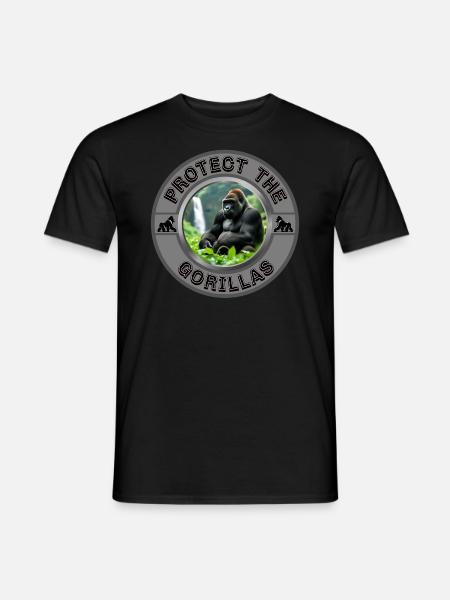 Protect the Gorillas - Men's T-Shirt - black