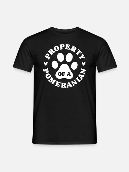 Eigentum eines Zwergspitzs - Männer T-Shirt - Schwarz