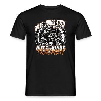 Böse Jungs tuen wovon gute Jungs träumen - Männer T-Shirt - Schwarz - Vorne - AI Model Male 178 light (178cm)