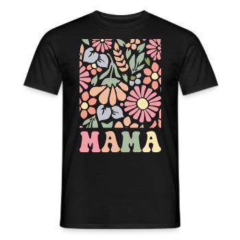 Mama Boho Flora - Men's T-Shirt - black - Front - AI Model Male 178 light (178cm)