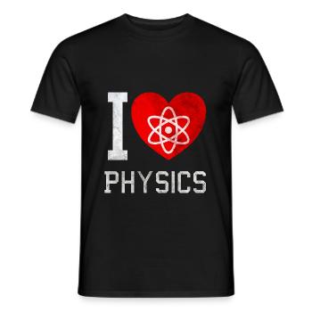 J'aime la physique - T-shirt homme - noir - Devant - AI Model Male 178 light (178cm)