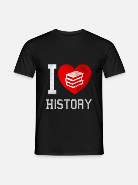 I love history - Men's T-Shirt - black
