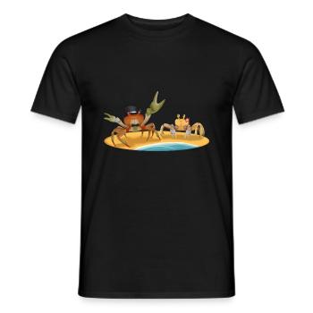 Krabbe mit Freundin - Verlobungsgeschenk - Männer T-Shirt - Schwarz - Vorne - AI Model Male 178 light (178cm)
