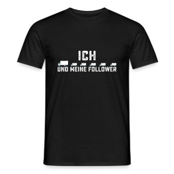 Ich und meine follower LKW - Männer T-Shirt - Schwarz - Vorne - AI Model Male 178 light (178cm)