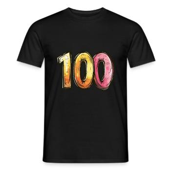 100 Number Comic - Men's T-Shirt - black - Front - AI Model Male 178 light (178cm)