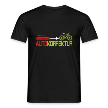 Autokorrektur Auto Fahrrad Umeltschutz - Männer T-Shirt - Schwarz - Vorne - AI Model Male 178 light (178cm)