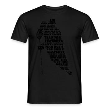 Language of Hockey (Black) - Men's T-Shirt - black - Front - AI Model Male 178 light (178cm)