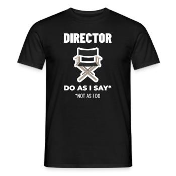 Réalisateur Directeur Film Vidéo Réalisateur Cadeau - T-shirt homme - noir - Devant - AI Model Male 178 light (178cm)