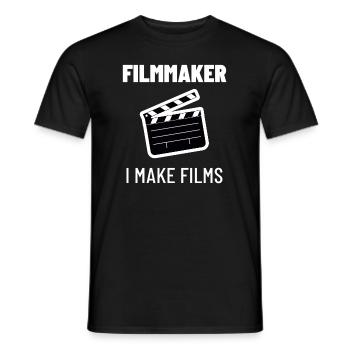 Filmmaker Videograf Filmemacher Kino TV Geschenk - Männer T-Shirt - Schwarz - Vorne - AI Model Male 178 light (178cm)