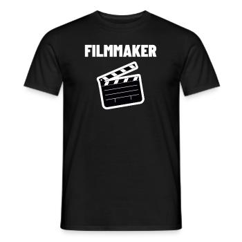 Filmmaker Videographer Filmmaker Cinema TV Gift - Men's T-Shirt - black - Front - AI Model Male 178 light (178cm)