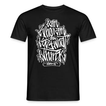 I Am Who I Am and I Say What I Think - white - Men's T-Shirt - black - Front - AI Model Male 178 light (178cm)
