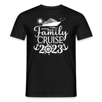 Croisière en famille 2023 Vacances en bateau de croisière - T-shirt homme - noir - Devant - AI Model Male 178 light (178cm)