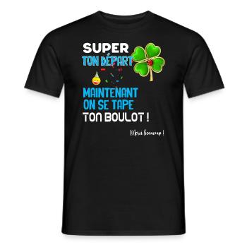 Super Ton Départ Cadeau Drôle Départ Collègue - T-shirt homme - noir - Devant - AI Model Male 178 light (178cm)