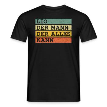 Der Mann Der Alles kann Lio - Männer T-Shirt - Schwarz - Vorne - AI Model Male 178 light (178cm)