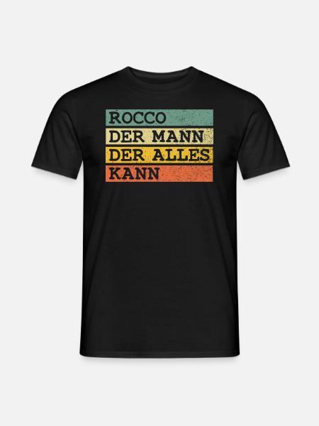 Der Mann Der Alles kann Rocco - Männer T-Shirt - Schwarz