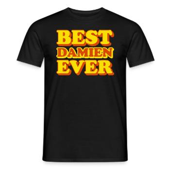Damien First Name Funny Gift - Men's T-Shirt - black - Front - AI Model Male 178 light (178cm)