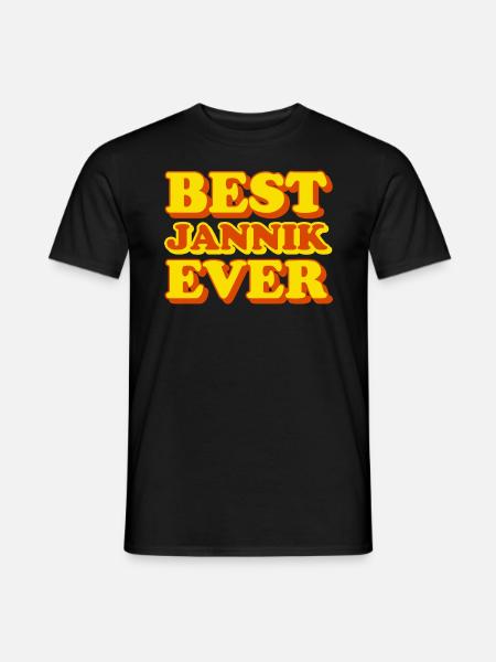 Jannik Vorname lustiges Geschenk - Männer T-Shirt - Schwarz