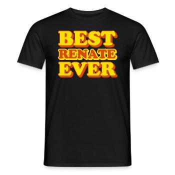 Renate Vorname Lustiges Geschenk - Männer T-Shirt - Schwarz - Vorne - AI Model Male 178 light (178cm)