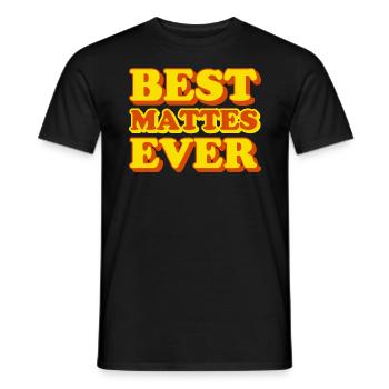 Mattes First Name Funny Gift - Men's T-Shirt - black - Front - AI Model Male 178 light (178cm)