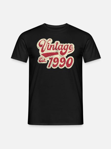 Jahrgang Est 1990 - Männer T-Shirt - Schwarz