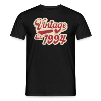 Vintage Est 1994 - T-shirt homme - noir - Devant - AI Model Male 178 light (178cm)