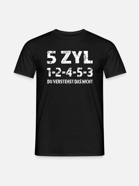 5 ZYLINDER POWER - Männer T-Shirt - Schwarz