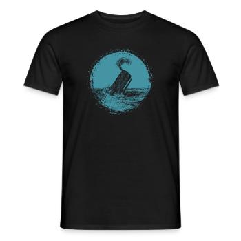 Whale blue whale sperm whale humpback whale ocean gift - Men's T-Shirt - black - Front - AI Model Male 178 light (178cm)