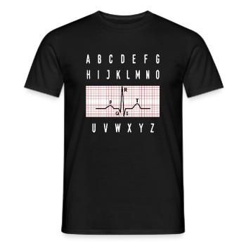 PQRST EKG Wave Elektrokardiogramm Stillgeschenk - Männer T-Shirt - Schwarz - Vorne - AI Model Male 178 light (178cm)