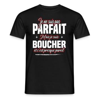 Boucher - T-shirt homme - noir - Devant - AI Model Male 178 light (178cm)