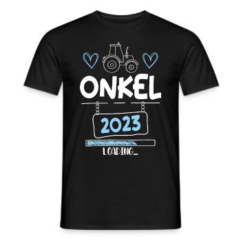 Onkel 2023 Loading - Männer T-Shirt - Schwarz - Vorne - AI Model Male 178 light (178cm)