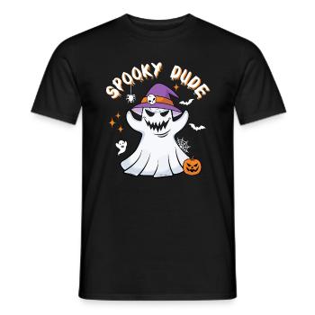 Spooky Dude Kumpel Geist Spuk Halloween - Männer T-Shirt - Schwarz - Vorne - AI Model Male 178 light (178cm)