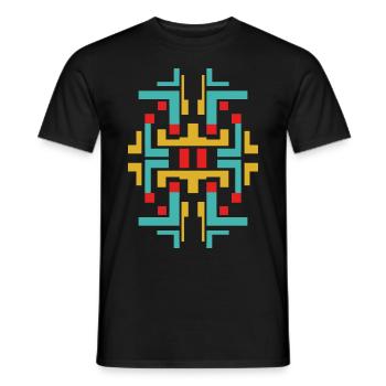 Abstract color art - Men's T-Shirt - black - Front - AI Model Male 178 light (178cm)