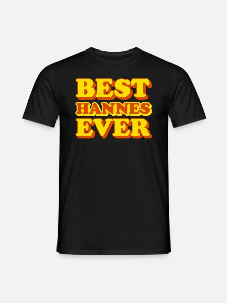 Cadeau drôle prénom Hannes - T-shirt homme - noir