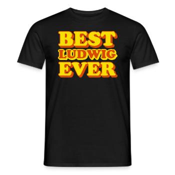 Ludwig Prénom Drôle Cadeau - T-shirt homme - noir - Devant - AI Model Male 178 light (178cm)